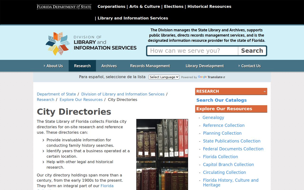 Sarasota County city directory State Library collection